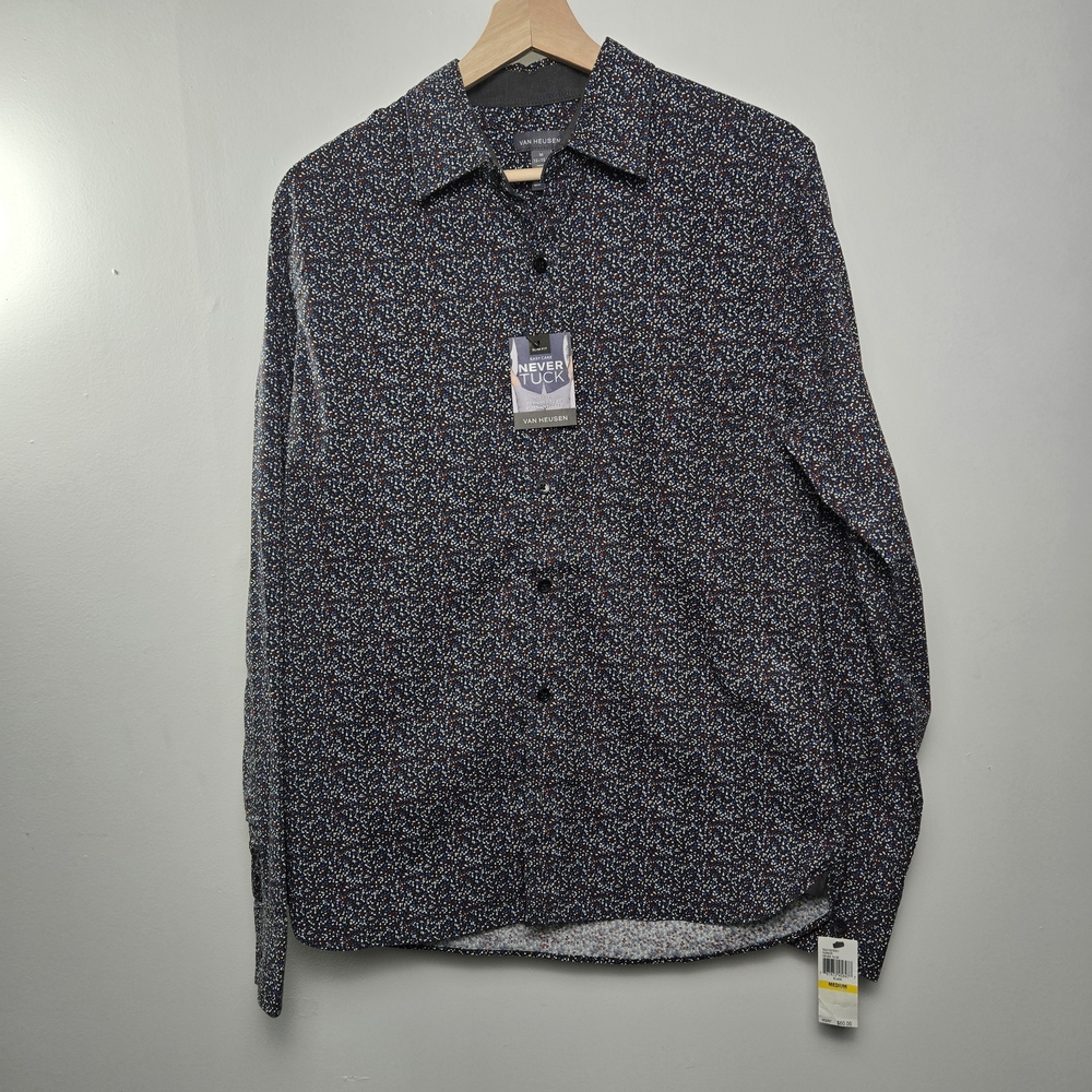 Vantteusen Never Tuck Men's Blue Dress Shirt